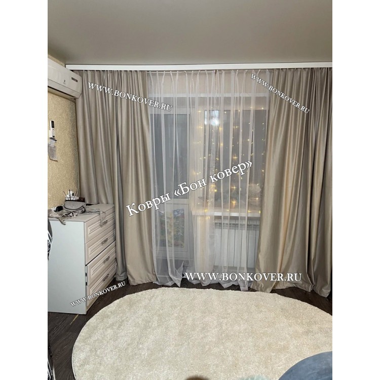 Белый Овальный Ковер С Длинным Ворсом